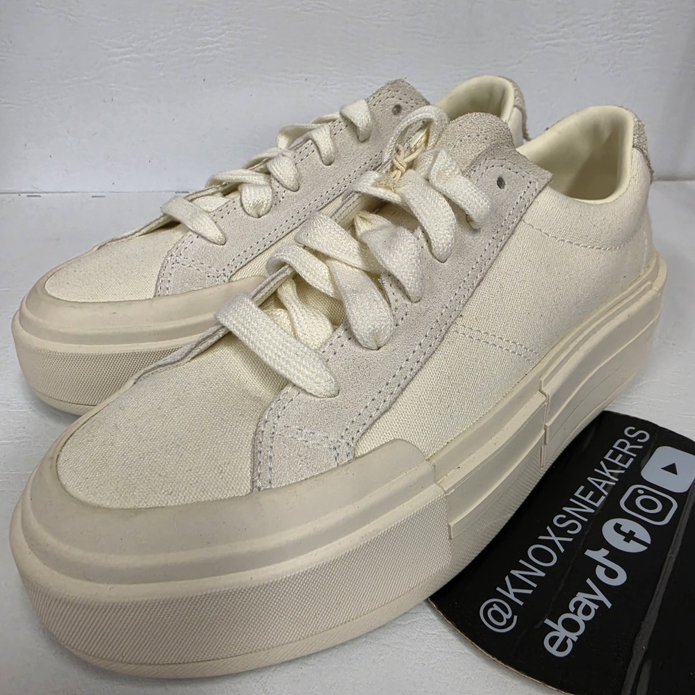 Converse All Star Cruise Ox Egret White Platform Sneaker A08788C Womens Size 9.5